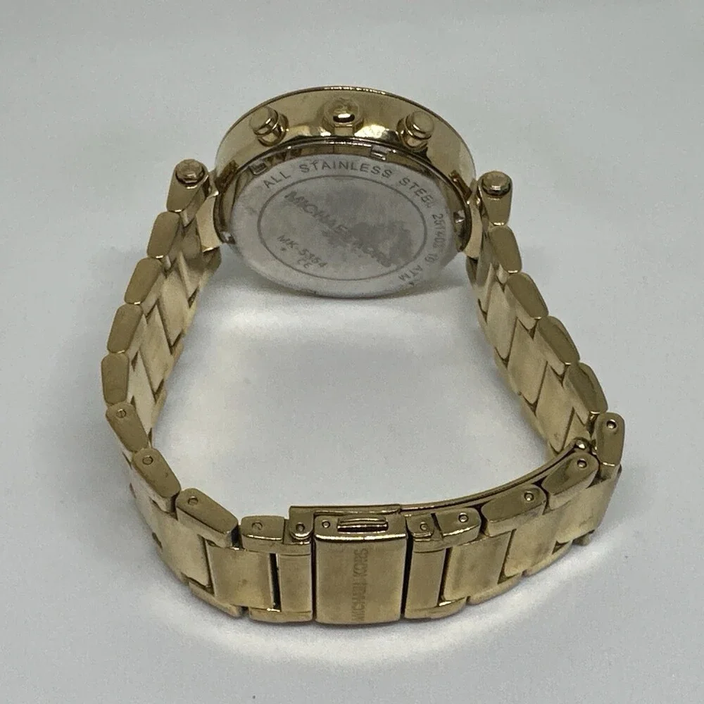 Michael Kors Parker MK5354 Women Gold Stainless Steel Analog Quartz Watch HME551